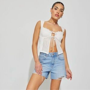 Garage Light Blue Jean Shorts